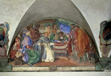 St. Antoninus vertreibt zwei falsche Bettler, Lunette, 1613